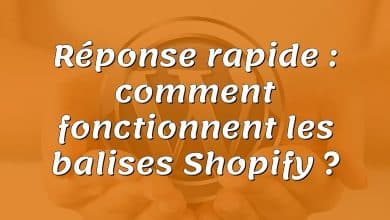 Réponse rapide : comment fonctionnent les balises Shopify ?